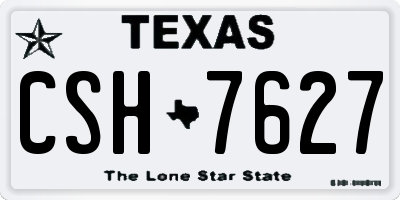 TX license plate CSH7627
