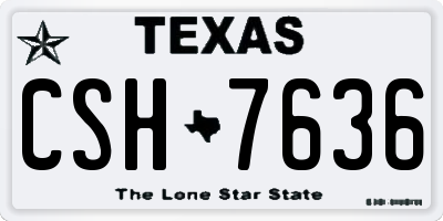 TX license plate CSH7636