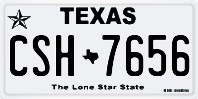 TX license plate CSH7656