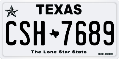 TX license plate CSH7689