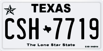 TX license plate CSH7719