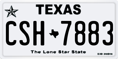 TX license plate CSH7883