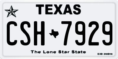 TX license plate CSH7929
