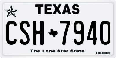 TX license plate CSH7940