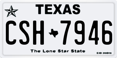 TX license plate CSH7946
