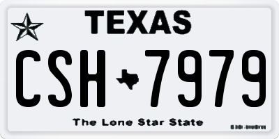 TX license plate CSH7979