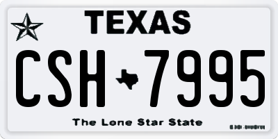 TX license plate CSH7995