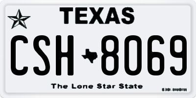 TX license plate CSH8069