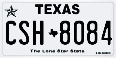 TX license plate CSH8084