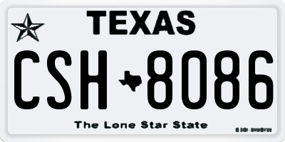 TX license plate CSH8086
