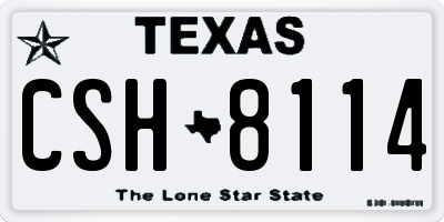 TX license plate CSH8114