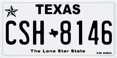 TX license plate CSH8146
