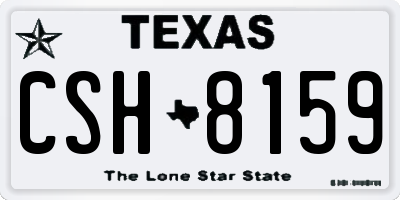 TX license plate CSH8159