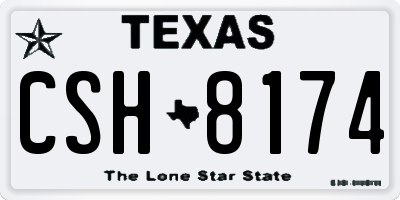 TX license plate CSH8174