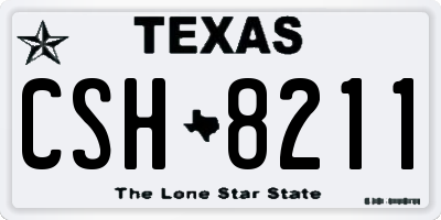 TX license plate CSH8211