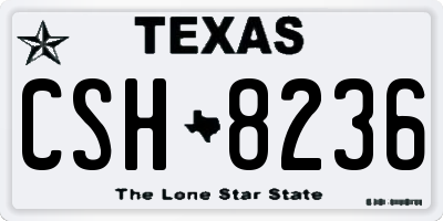 TX license plate CSH8236