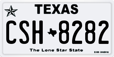 TX license plate CSH8282