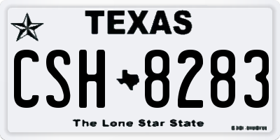TX license plate CSH8283
