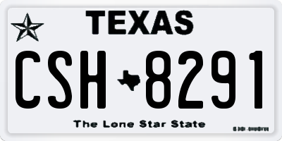 TX license plate CSH8291