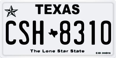 TX license plate CSH8310