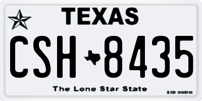 TX license plate CSH8435