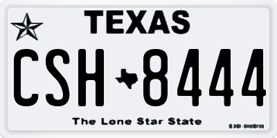 TX license plate CSH8444