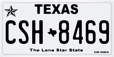 TX license plate CSH8469