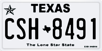 TX license plate CSH8491