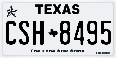 TX license plate CSH8495
