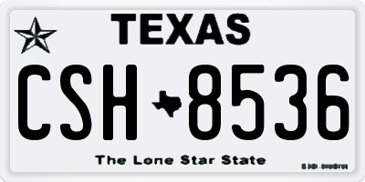 TX license plate CSH8536