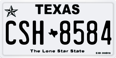 TX license plate CSH8584
