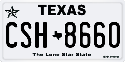 TX license plate CSH8660