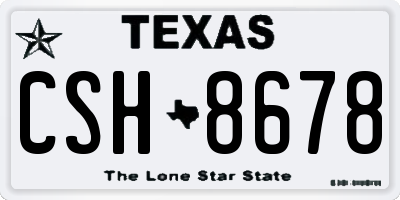 TX license plate CSH8678
