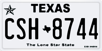 TX license plate CSH8744