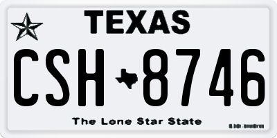 TX license plate CSH8746
