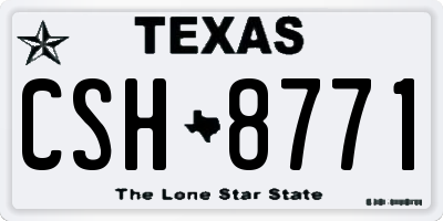TX license plate CSH8771