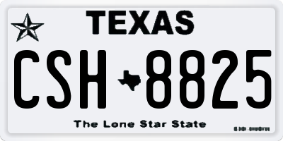 TX license plate CSH8825
