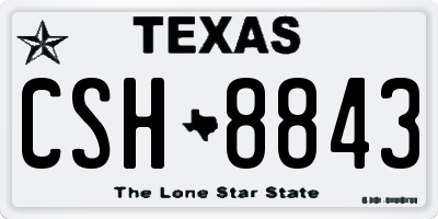 TX license plate CSH8843