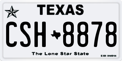 TX license plate CSH8878