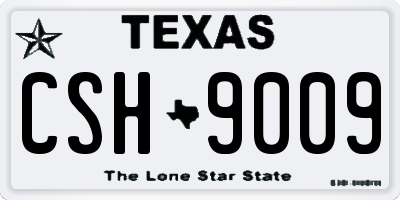TX license plate CSH9009