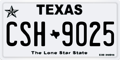 TX license plate CSH9025