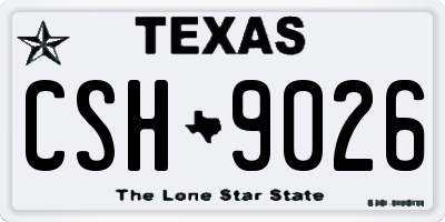 TX license plate CSH9026