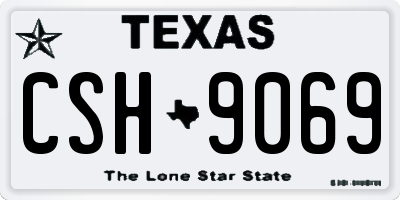 TX license plate CSH9069