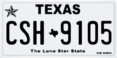 TX license plate CSH9105