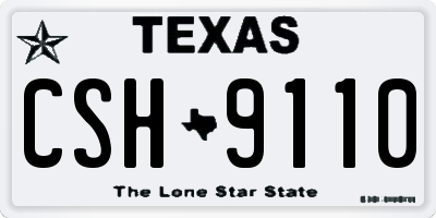 TX license plate CSH9110