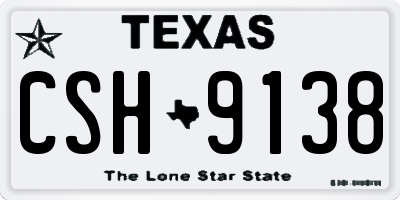 TX license plate CSH9138