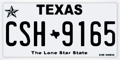 TX license plate CSH9165