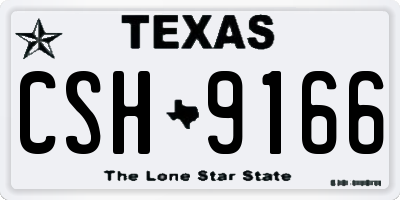 TX license plate CSH9166