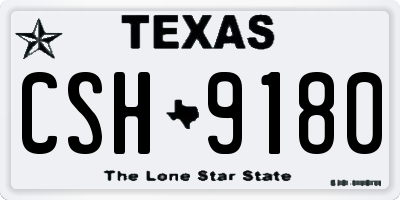 TX license plate CSH9180