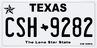 TX license plate CSH9282